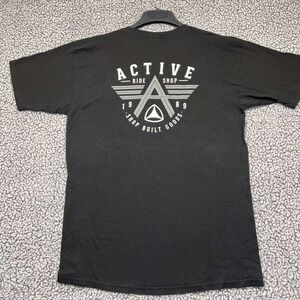 Active Ride Shop Shirt Men‎ Large Black Short Sleeve Crew Neck Cotton New L